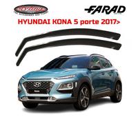DEFLETTORI HYUNDAI KONA (2017 IN POI) 5 PORTE FARAD SET 2 ANTIVENTO FUME' 12728