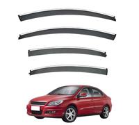 Deflettori Laterali cromati per Chery Tengo Sedan MK1 2008-2015, finestrini Auto parapioggia in PC Montaggio Adesivo