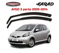DEFLETTORI ANTIVENTO ANTITURBO FARAD 2PZ PER TOYOTA AYGO 05>14 3P 2005>2014