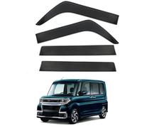 Deflettori Vento per Daihatsu Tanto Mk3-LA600 2014-2018 | Auto Set Deflettori per Finestrini Laterali Installazione Esterna Adesiva Senza Profilo Cromato Parasole