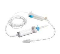 DEFLUSSORE A 2 VIE, PUNTO DI INFUSIONE LATEX FREE, TUBO 150CM LUER LOCK CONFEZIONE 25 PEZZI