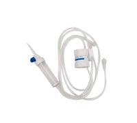 Deflussore a Y Senza Ago con Raccordo Terminale Luer Lock - Camera di Gocciolamento con Filtro e Regolatore di Flusso Roller, Latex Free (10)