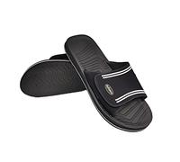 DeFonseca Ciabatte Classiche Uomo Modello Amalfi, Fascia a Strappo, Suola Anatomica Extra Light, Fondo AntiGraffio, per Casa, Mare (Nero, Sistema Taglie Calzature EU, Adulto, Numero, Media, 43)