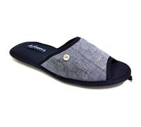DeFonseca Sandali Ciabatte estive in Cotone Uomo alla Pugliese Aperte in Punta MOD. BARI TOP E PA M641 (BLU, Sistema Taglie Calzature EU, Adulto, Uomo, Numero (range), Media, 42, 43)