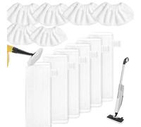 Defresit Set di 12 panni in microfibra lavabili, 6 ugelli per pavimenti + 6 ugelli manuali per pulitori a vapore Kärcher EasyFix SC1, SC2, SC3, SC4, SC5