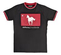 Deftones 'Star & Pony' (Nero) Maglietta Stile Ringer NUOVO E UFFICIALE