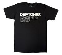 Deftones T Shirt Diamond Eyes Band Logo Nuovo Ufficiale Uomo Nero Size M