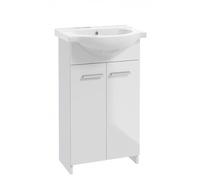 Deftrans Armadietto da bagno con lavabo, 85 x 45 x 26 cm, Bianco, mobile salvaspazio - lavatoio con mobile, lavandino con mobiletto