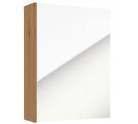 .Deftrans Armadio pensile con specchio, 60 x 50 x 15 cm, in rovere artigianale, sottile e moderno