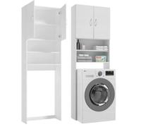 .Deftrans Armadio per lavatrice con due ante 64 x 189 x 25 cm, laminato bianco