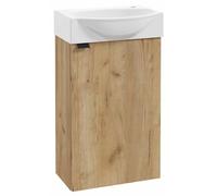 Deftrans Lavabo per WC con mobiletto 69 x 40 x 21,3 cm, lavabo con mobiletto per ospiti WC, piccolo mobiletto lavabo - ospiti mobili in rovere