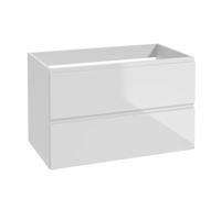 Deftrans Mobile lavabo sospeso con cassetti, bianco, 80 x 50 x 46 cm, mobiletto per lavabo, mobile da bagno senza piano lavabo