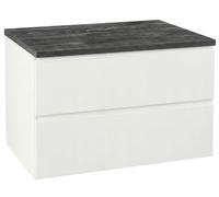 .Deftrans - Mobile sottolavabo da 60 cm di larghezza, bianco lucido, da appendere