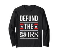 Defund L'IRS Anti Governo Anti Tax Return Mens Maglia a Manica