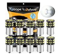 Defvnsy 1156 BA15S P21W LED lampadine, Super Luminosa Bianco 6500K 12V Contatto Singolo Lampadina 54-SMD per RV Auto Interna, Luce di Retromarcia, DRL Luci, Barca, Luci Posteriori (10 Pezzi)
