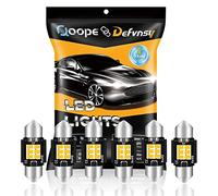 DEFVNSY 6PCS Xenon 31 mm 1,22 "bianco caldo 400 lumen - non polarità Errore Canbus gratuito 3020 6SMD Lampadine a LED per festoni per DE3175 DE3021 DE3022 3175 6428 interni auto