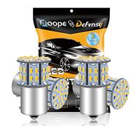 Defvnsy Bianco caldo brillante 3000K 1156 BA15S 1141 1003 7506 50-SMD Lampadine LED per 12V luci di retromarcia, auto Camper RV Caravan Illuminazione interna P21W Lampadine (Confezione da 4)