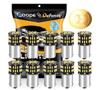 Defvnsy - Confezione da 10 - Bianco caldo 3000K 1156 BA15S 1141 1003 7506 Lampadine a LED 3014 54-SMD Lampade per interni 12V RV/Camper/Illuminazione per rimorchi/Luci da cantiere