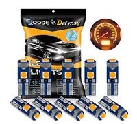 Defvnsy - Confezione da 10 - Giallo T5 W3W 73 74 286 17 18 27 70 86 2721 Lampadina LED 3030 3SMD super luminosa per 12V Luci del cruscotto dell'auto, luci interne dell'auto