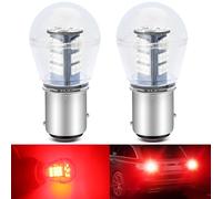 DEFVNSY Confezione da 2-1157 BAY15D 2057 2357 7528 Luce LED rossa estremamente brillante 2835 33-SMD Lampadine di ricambio per luci di arresto fanale posteriore 12-24V-DC