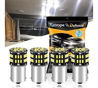 DEFVNSY Lampadina a LED 1156 per camper, 6000 K, bianco 1003 BA15S 1141 7506 3014 54-SMD, lampadine di ricambio per luci interne da 12 V per camper, auto, rimorchio, luci di backup (4 pezzi)
