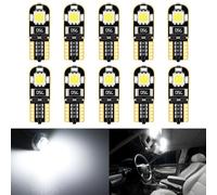 Defvnsy Lampadina LED T10 W5W, senza errori CANBUS 12 V, 194 168 lampadine LED per auto bianca, 501 per interni auto luce cupola luci targa