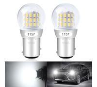 Defvnsy P21/5W 1157 BAY15D LED Lampadina, Super Luminoso Bianco 12V 3W Lampadine, 3014 39SMD Lampadine LED Per Luce di Retromarcia, Luci Posteriori, Luci di Posizione, Luci Diurne-2pz