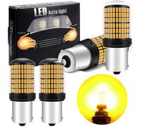 Defvnsy P21W 1156 Ba15S LED Lampadina 12V 24V Lampadine Giallo Super Luminose, 21W Luci Girevoli 3014 Chip 144SMD (confezione da 4)