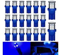 Defvnsy T10 W5W 194 168 501 lampadina LED, 12V Luce Interna Blu Lampadina Auto per Luci di Cupola, Targa, Cruscotto, Porta, Mappa, Tronco, Lettura, 5050 5SMD Sostituzione Lampadine (20 pcs)
