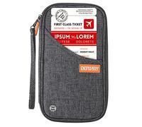 defway Dew passaporto viaggi Stash nascosta collo della RFID Blocking Travel antifurto nascosto portafoglio per sicurezza impermeabile tasca collo portafoglio da viaggio, Light Grey Handbag