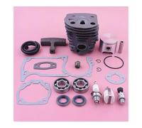 DEGBMDYRD Kit Cilindro pistone da 46 mm Adatto for Motosega 55 51 503609172 Guarnizione paraolio Perno Cuscinetto Tubo Carburante Maniglia di avviamento