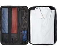 DEGELER® Shirt Bag per camicie senza pieghe - con scomparti per cravatte, papillon | Accessori da viaggio per borsa indumenti, borsa per indumenti e organizer | Ideale per il bagaglio a mano | Nero