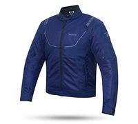 DEGEND Breeze Man Blue | Giacca da Moto Estivi con Protezioni in Pu + Fodera Impermeabile Removibile e Design Antivento | Omologata Europea - Blu Reale, 6XL