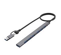 Deger 1 Hub USB 7 porte Slim Mini 2 in 1 (USB-C+USB 3.0) a USB 2.0X6+USB 3.0X1