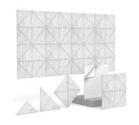 Deger 12 acustici autoadesivi, 12 x 12 x 0,4, da parete insonorizzati per casa, studio di registrazione, ufficio, grigio , durevoli, facili da usare