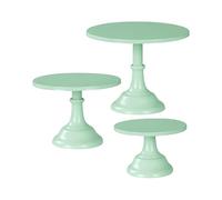 Deger Alzata per torte, 3 pezzi, alzata alta per tavolo da dessert, espositore perfetto per matrimoni, lauree, verde, facile da installare