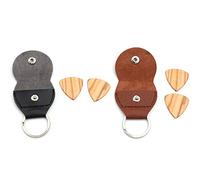 Deger Chitarra in Pelle Pick Clip Scatola Chitarra Legno Pick Pick Set