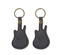 Deger in pelle per plettri per chitarra con , borsa per plettri per chitarra, regalo arancione giallo durevole, Nero