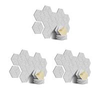 Deger Set di 36 schiume acustiche, insonorizzanti autoadesivi, per isolamento acustico e trattamento acustico (grigio)