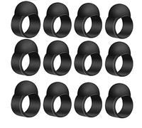 Deger Set di 8 tamburi vuoti, accessori per tamburi, colore nero