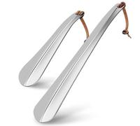 Deger Set di calzascarpe, set di calzascarpe lunghe e corte, calzascarpe da viaggio portatile, in metallo in acciaio inox