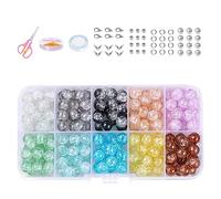 Deger Set di perline di vetro per fare gioielli per ragazze, bella e collana con braccialetto, kit di fabbricazione di gioielli per ragazze e adulti, 8 mm