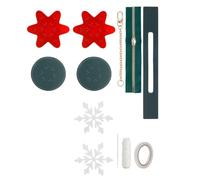 Deger Set fai da te per realizzare portafogli per monete, fai da te, bellissimi materiali da cucito per portamonete fai da te, motivo fiocchi di neve di Natale, rosso, facile da installare, facile da