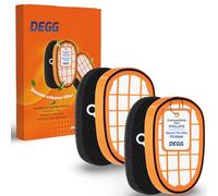 DEGG Filtro, Compatibile con Aspirapolvere Philips Speedpro Max, Max Aqua e Max Aqua Plus Serie 6000, 7000 e 8000, Filtro di Ricambio FC5005/01, Filtro Lavabile, Ricambi per Aspirapolvere, 2 PEZZI