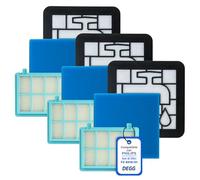 DEGG Set Filtri - Compatibile con Philips PowerPro Compact - Sostituisce Filtri FC9331/09 FC9332/09 - Filtro Motore & Filtro Scarico - Filtri Aspirapolvere - Qualità Premium - 3 PEZZI