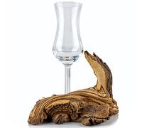 Deggelbam Bicchierini da grappa, con radice di grappa, pregiati su una radice in vero legno. Ogni pezzo è unico.