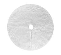 Deggodech 122cm Bianco Peluche Gonna Albero di Natale Bianca Finta Pelliccia Gonne per Alberi di Natale Copertura della Base Albero Natale per Decorazione di Festa di Natale (Bianco, 48pollici)