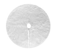 Deggodech 90cm Bianco Peluche Gonna Albero di Natale Bianca Finta Pelliccia Gonne per Alberi di Natale Copertura della Base Albero Natale per Decorazione di Festa di Natale (Bianco, 35pollici)