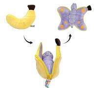 Déglingos Les FLIPETZ - Peluche morbido per neonati, motivo: Papillon/Banana, motivo: farfalla, reversibile, idea regalo per la nascita, giallo e viola