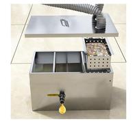 degrassatore sottolavello Apparecchiatura for il trattamento delle acque reflue della cucina con trappola for grassi, separatore olio-acqua in acciaio inossidabile 301(60x30x30CM/23.6x11.8x11.8IN)